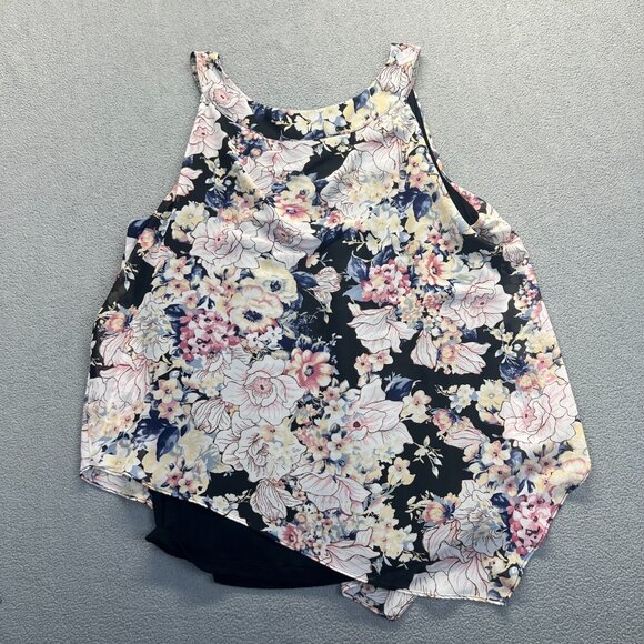 Alyx Women‎ Plus Size 2X Sleeveless Tunic Top Floral Pleated Lined Relaxed - Picture 2 of 11